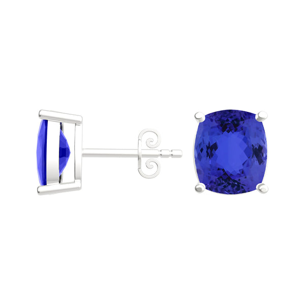 Elongated Cushion Tanzanite Studs