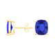 Elongated Cushion Tanzanite Studs