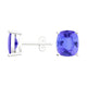 Elongated Cushion Tanzanite Studs