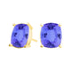 Elongated Cushion Tanzanite Studs