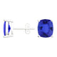 Elongated Cushion Tanzanite Studs