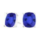 Elongated Cushion Tanzanite Studs