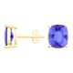 Elongated Cushion Tanzanite Studs