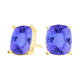 Elongated Cushion Tanzanite Studs