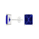 Emerald Cut Tanzanite Studs