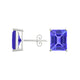 Emerald Cut Tanzanite Studs