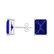 Emerald Cut Tanzanite Studs