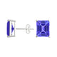 Emerald Cut Tanzanite Studs