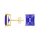 Emerald Cut Tanzanite Studs