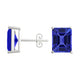 Emerald Cut Tanzanite Studs