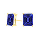 Emerald Cut Tanzanite Studs