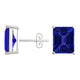 Emerald Cut Tanzanite Studs