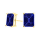 Emerald Cut Tanzanite Studs