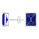 Emerald Cut Tanzanite Studs