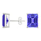 Emerald Cut Tanzanite Studs