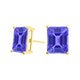 Emerald Cut Tanzanite Studs