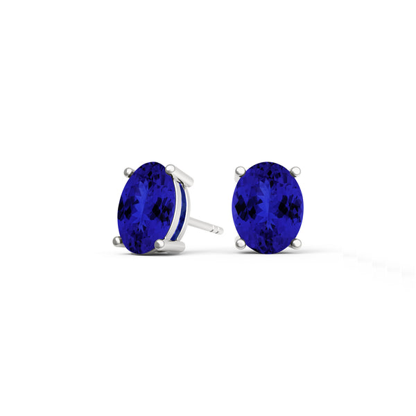 Oval Tanzanite Studs