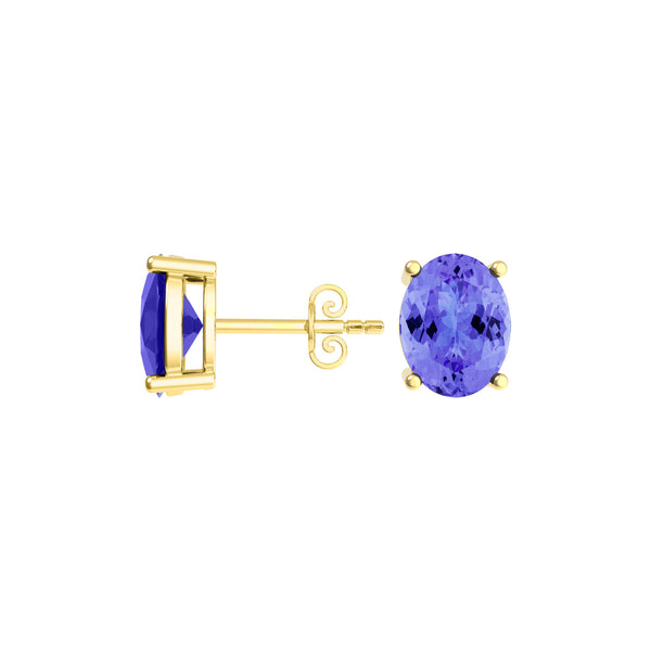 Oval Tanzanite Studs