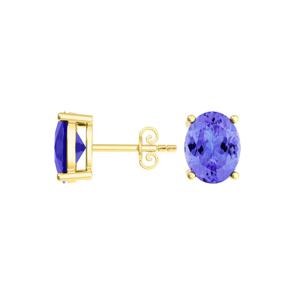 Oval Tanzanite Studs