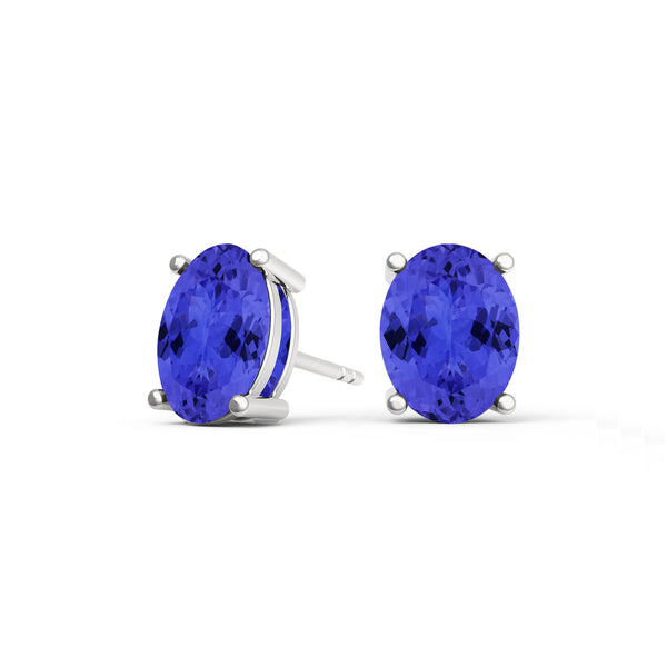 Oval Tanzanite Studs