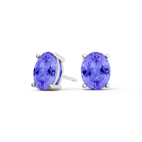 Oval Tanzanite Studs