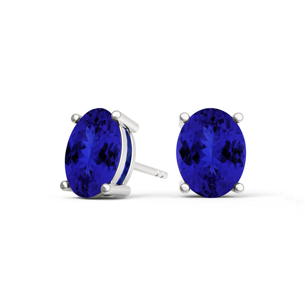 Oval Tanzanite Studs