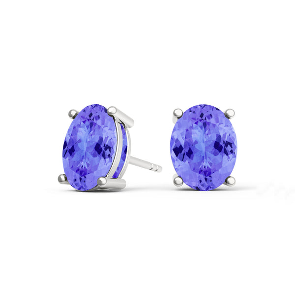 Oval Tanzanite Studs