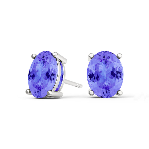 Oval Tanzanite Studs