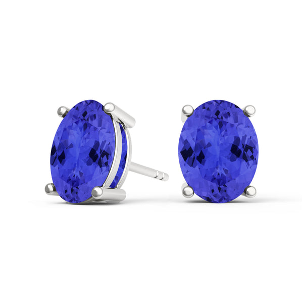 Oval Tanzanite Studs