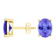 Oval Tanzanite Studs