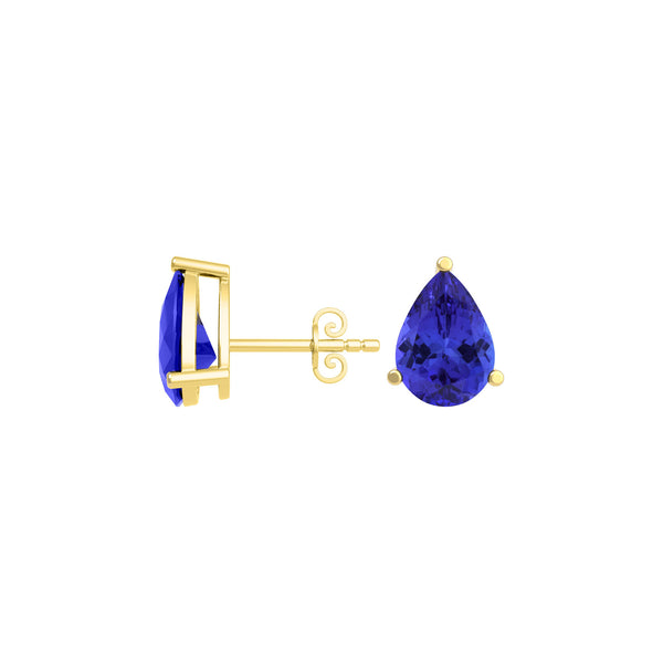 Pear Tanzanite Studs