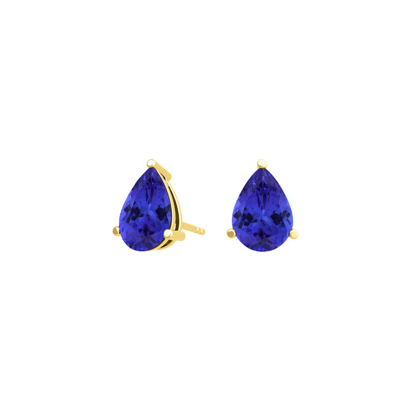 Pear Tanzanite Studs