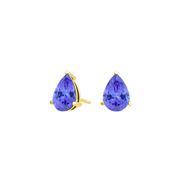 Pear Tanzanite Studs