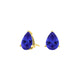 Pear Tanzanite Studs