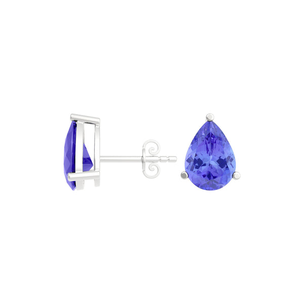 Pear Tanzanite Studs