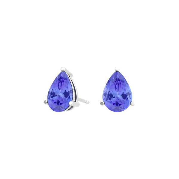 Pear Tanzanite Studs