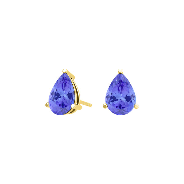 Pear Tanzanite Studs