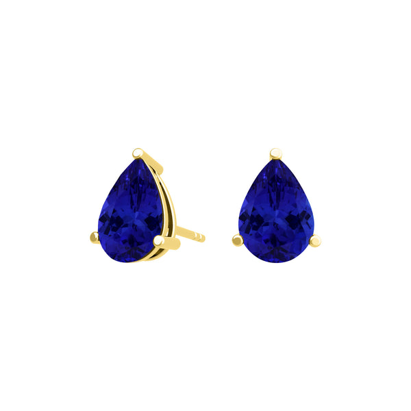 Pear Tanzanite Studs