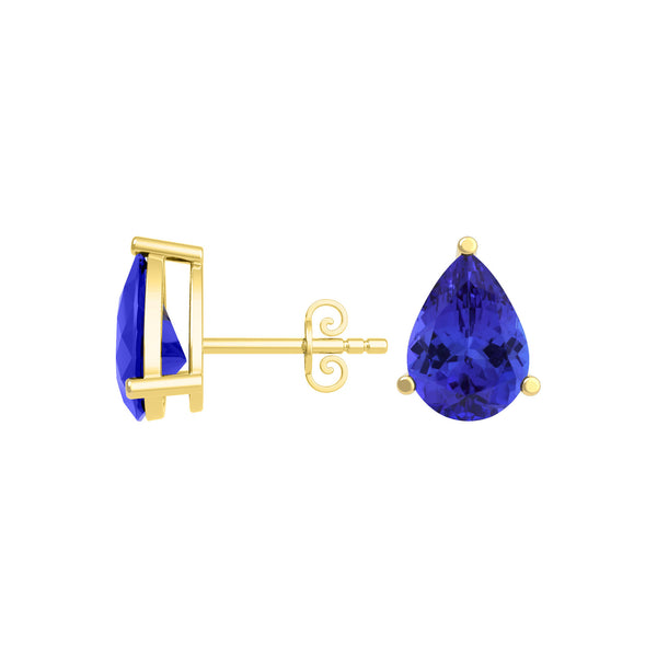 Pear Tanzanite Studs