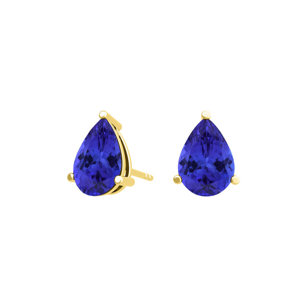 Pear Tanzanite Studs