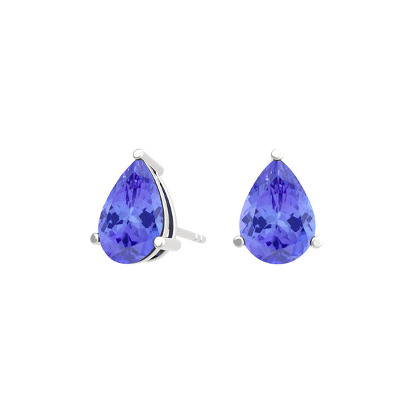 Pear Tanzanite Studs