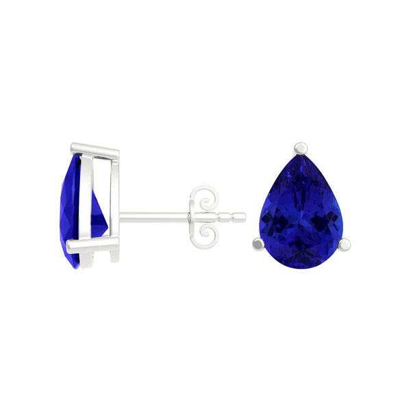 Pear Tanzanite Studs