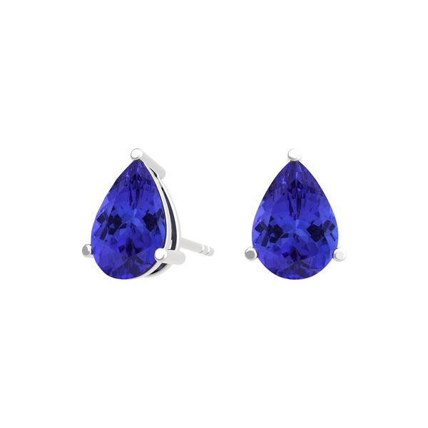 Pear Tanzanite Studs