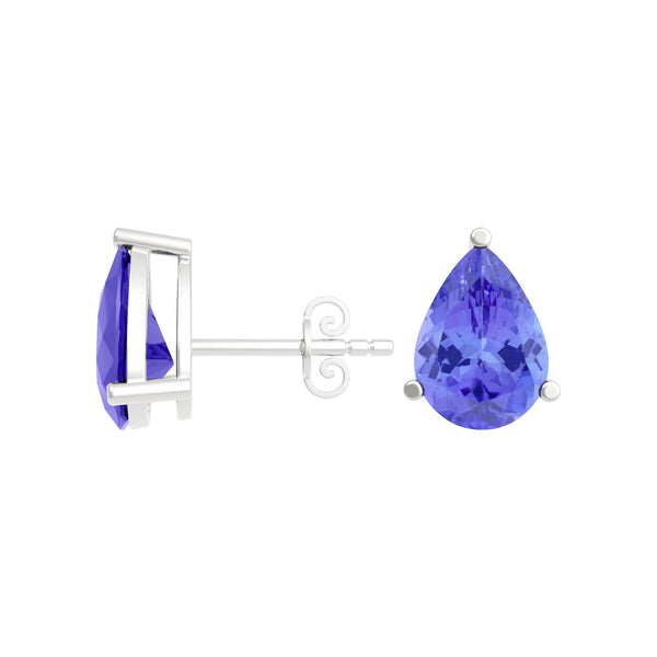 Pear Tanzanite Studs