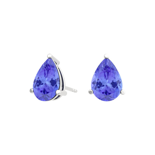 Pear Tanzanite Studs