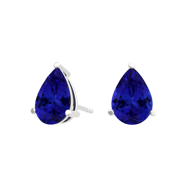 Pear Tanzanite Studs