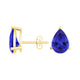 Pear Tanzanite Studs