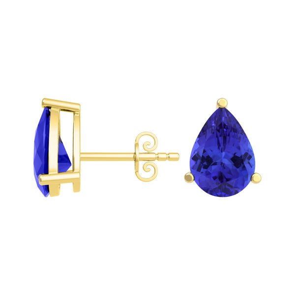 Pear Tanzanite Studs