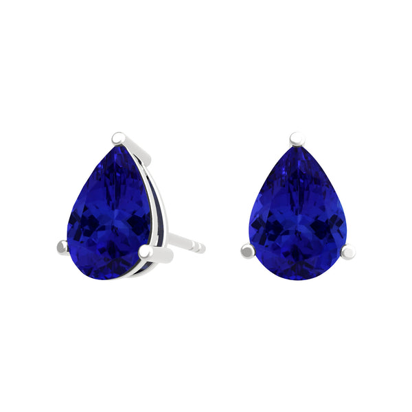 Pear Tanzanite Studs