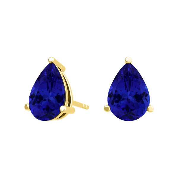 Pear Tanzanite Studs